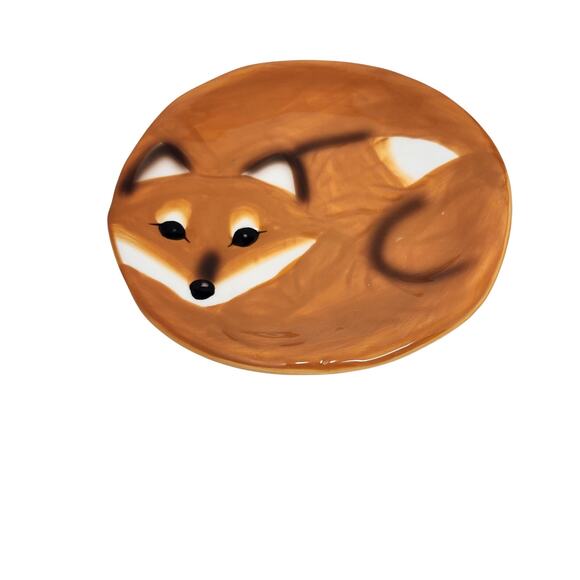 Lot Of 4 Red Fox Plate & Coffee Mug Set Autumn Fall Serving Decor Collectibles - Picture 4 of 11